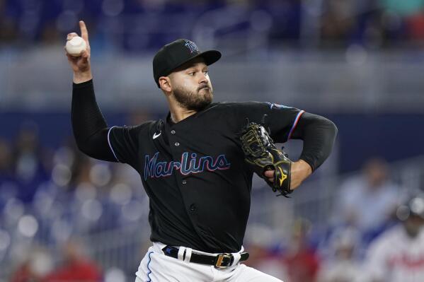 Marlins black jersey top